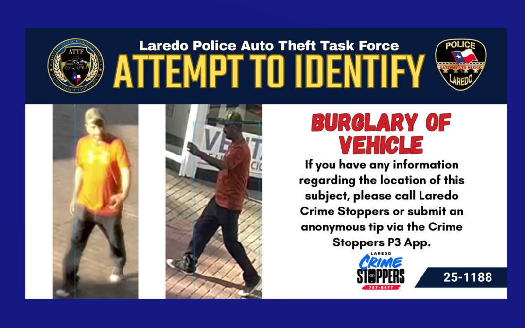 Sujetos buscados por robo de vehículo en Laredo