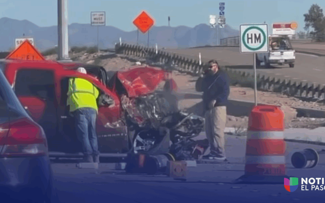 Fuerte accidente en la Interestatal 10 oeste deja dos personas heridas