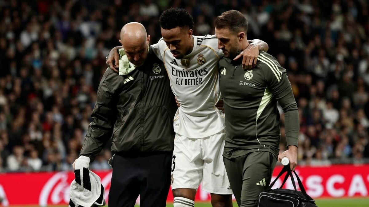Militao fuera del Real Madrid: una lesión lo mantendrá alejado del fútbol por cuatro meses